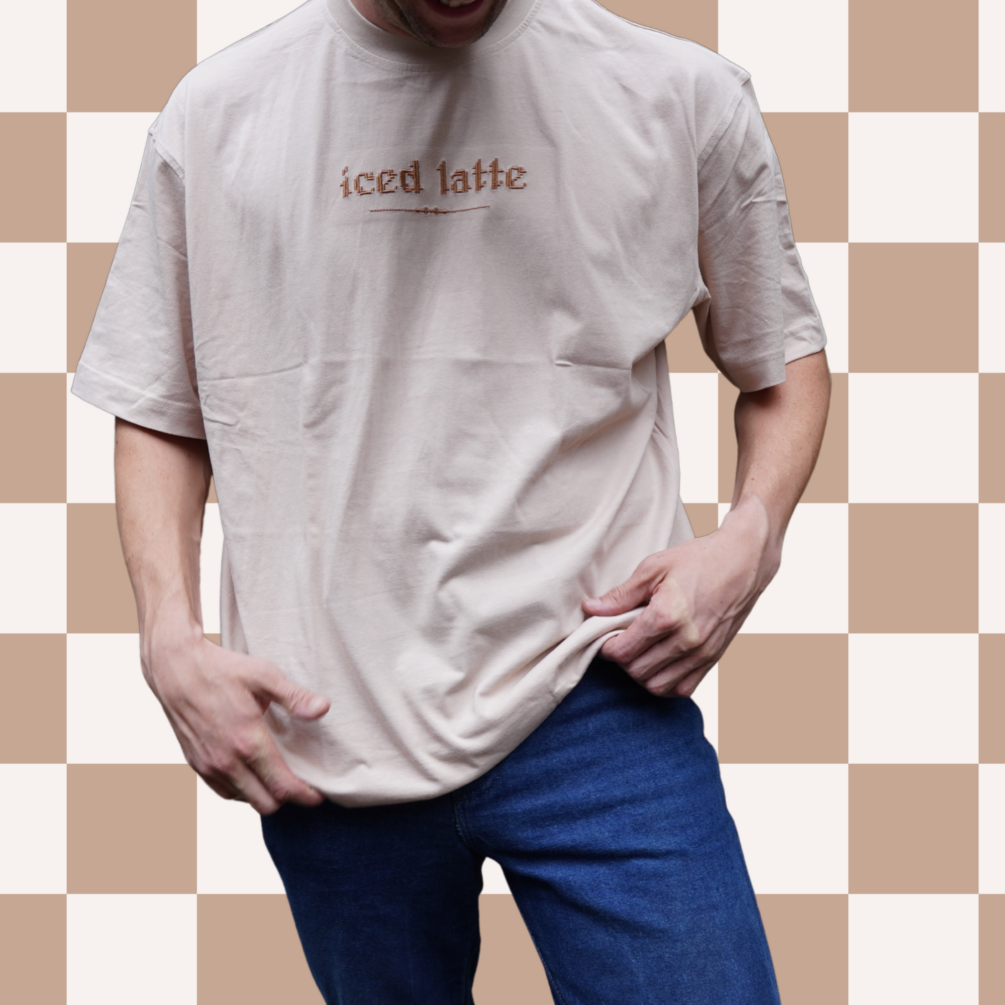 "Iced Latte" Embroidered Tee My Store
