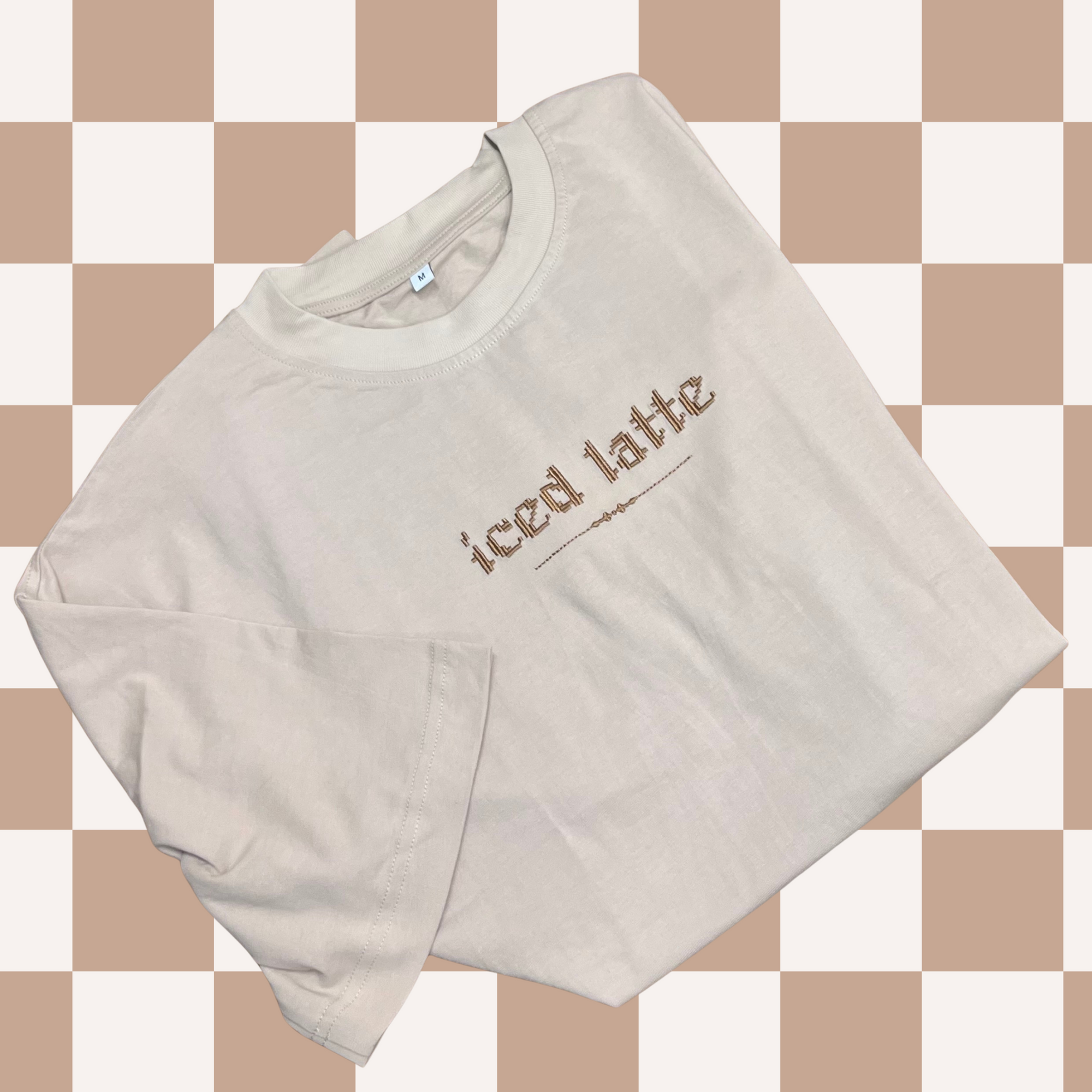 "Iced Latte" Embroidered Tee My Store