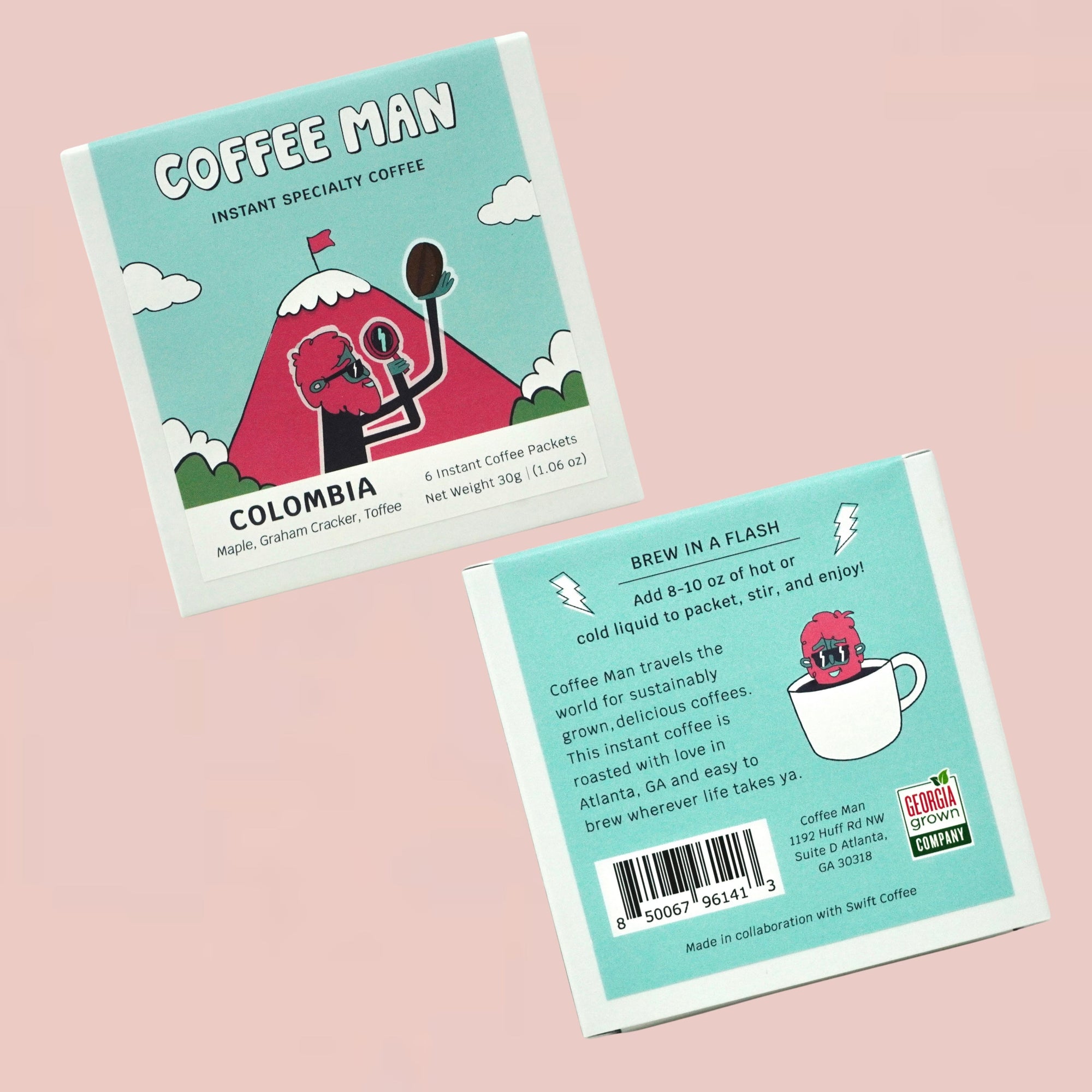 Colombia Specialty Instant Coffee | 6-Pack Coffee Man