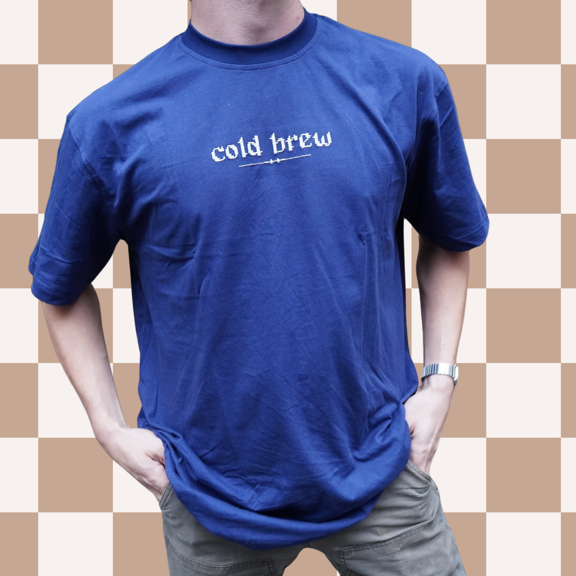 "Cold Brew" Embroidered Tee My Store