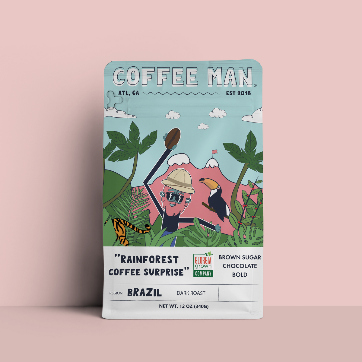Rainforest Coffee Surprise | Brazil Dark Roast Coffee – Coffee Man