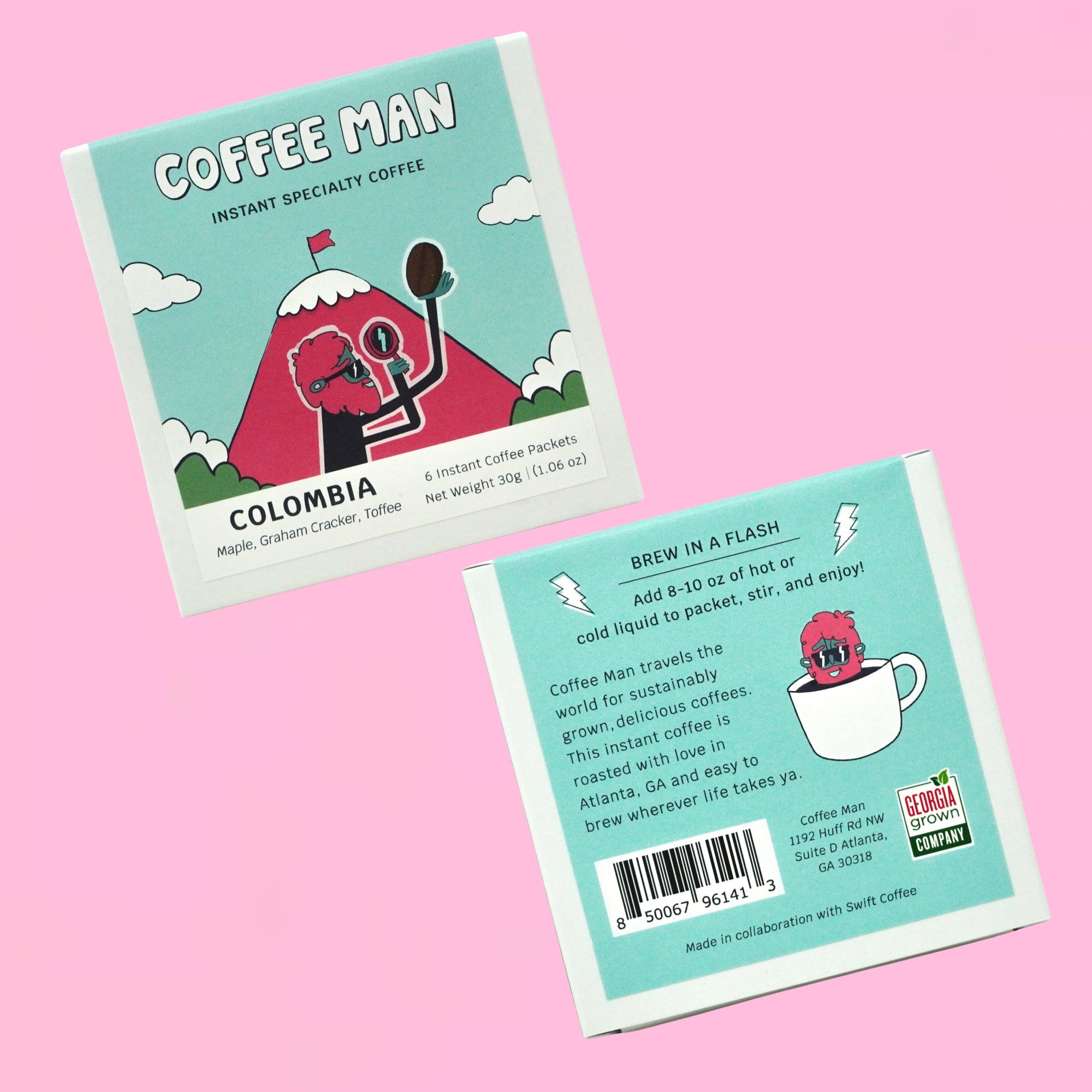 Specialty Instant Coffee 6-pack boxes by Coffee Man