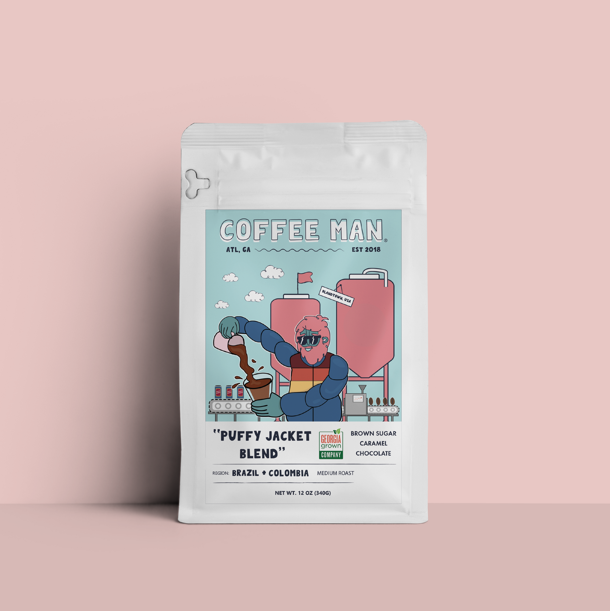 Brazil and Honduras - Puffy Jacket Blend 12oz Coffee Bag