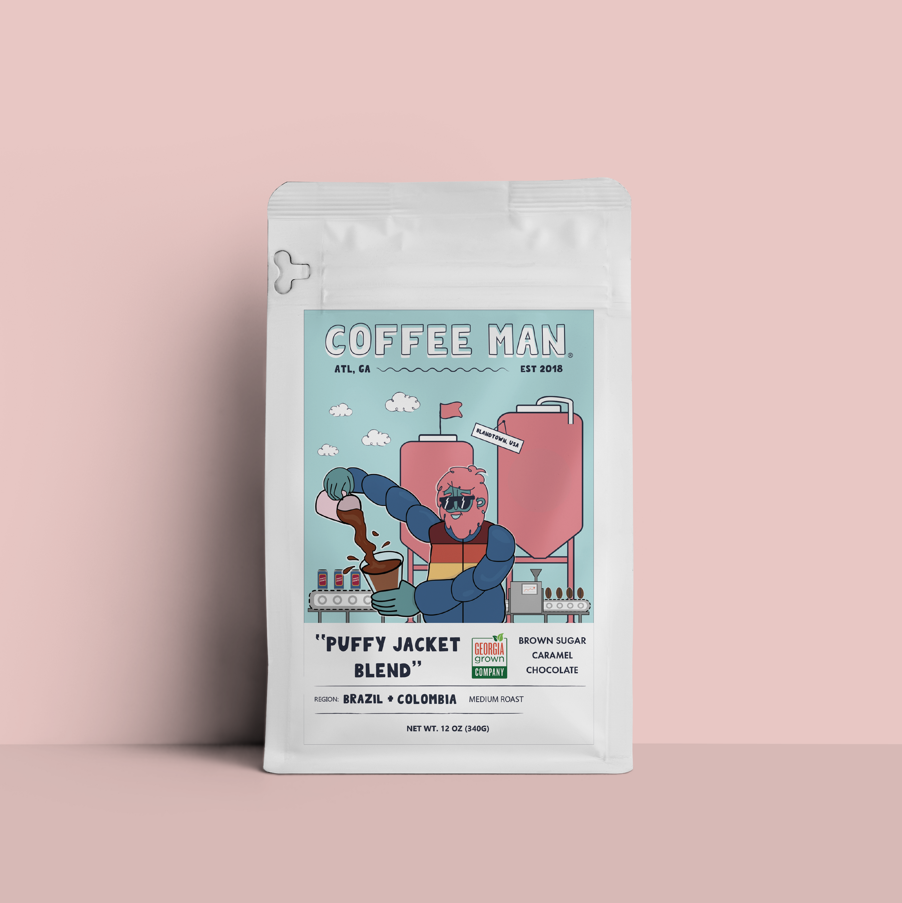 Brazil and Honduras - Puffy Jacket Blend 12oz Coffee Bag