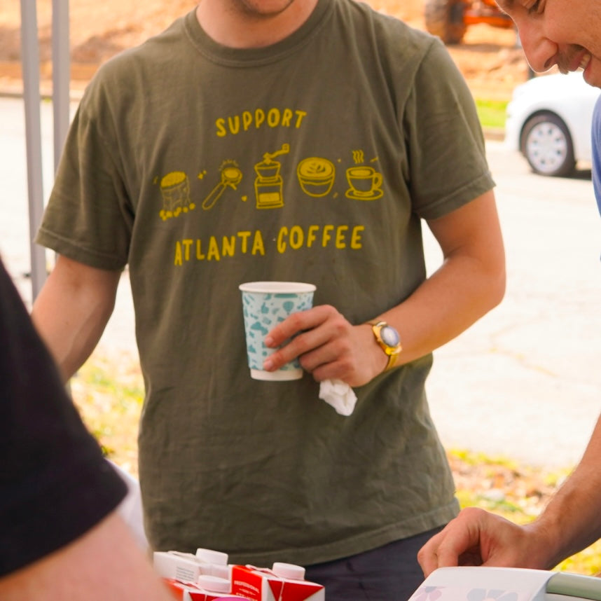Support Atlanta Coffee Tee Coffee Man