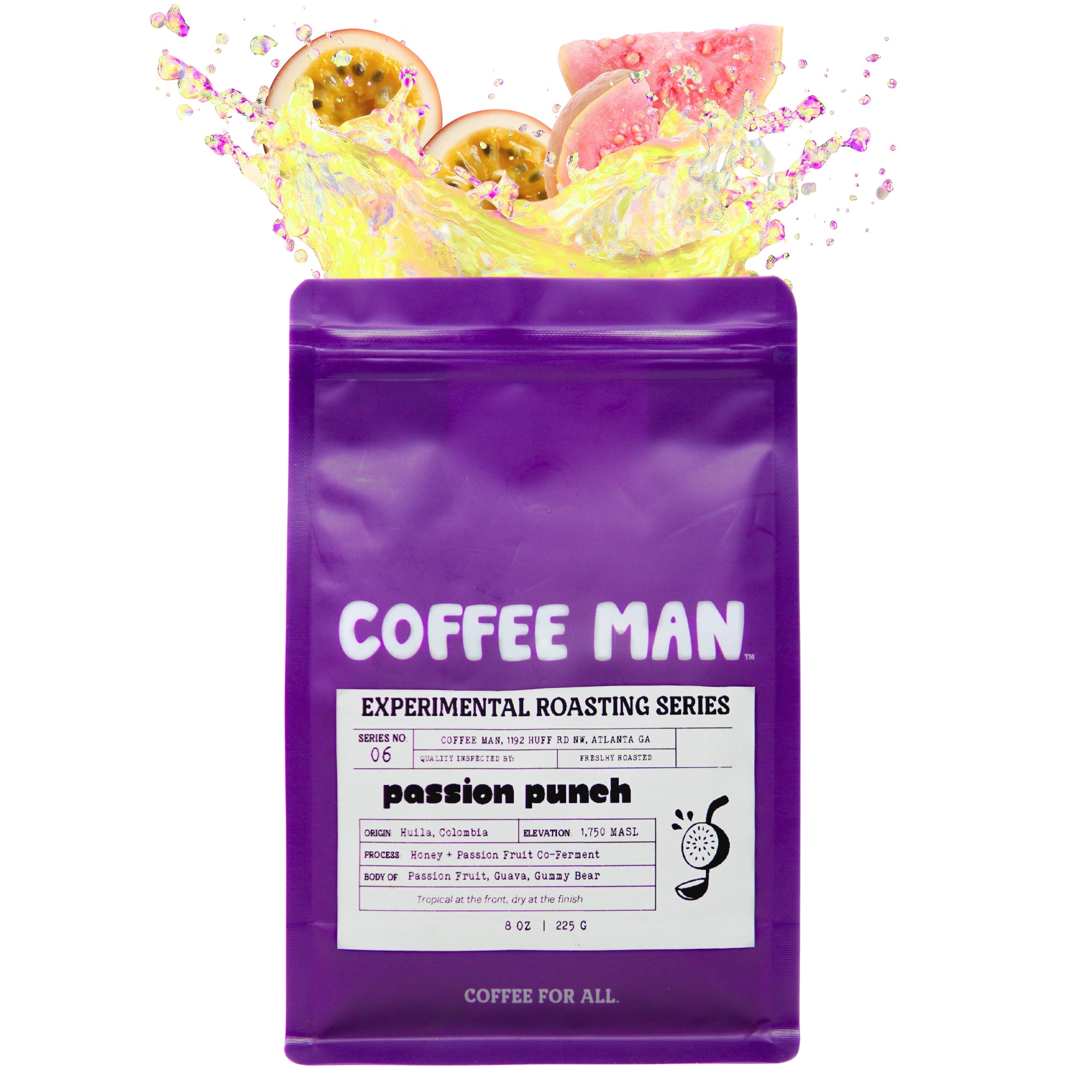 passion fruit coffee bag from coffee man