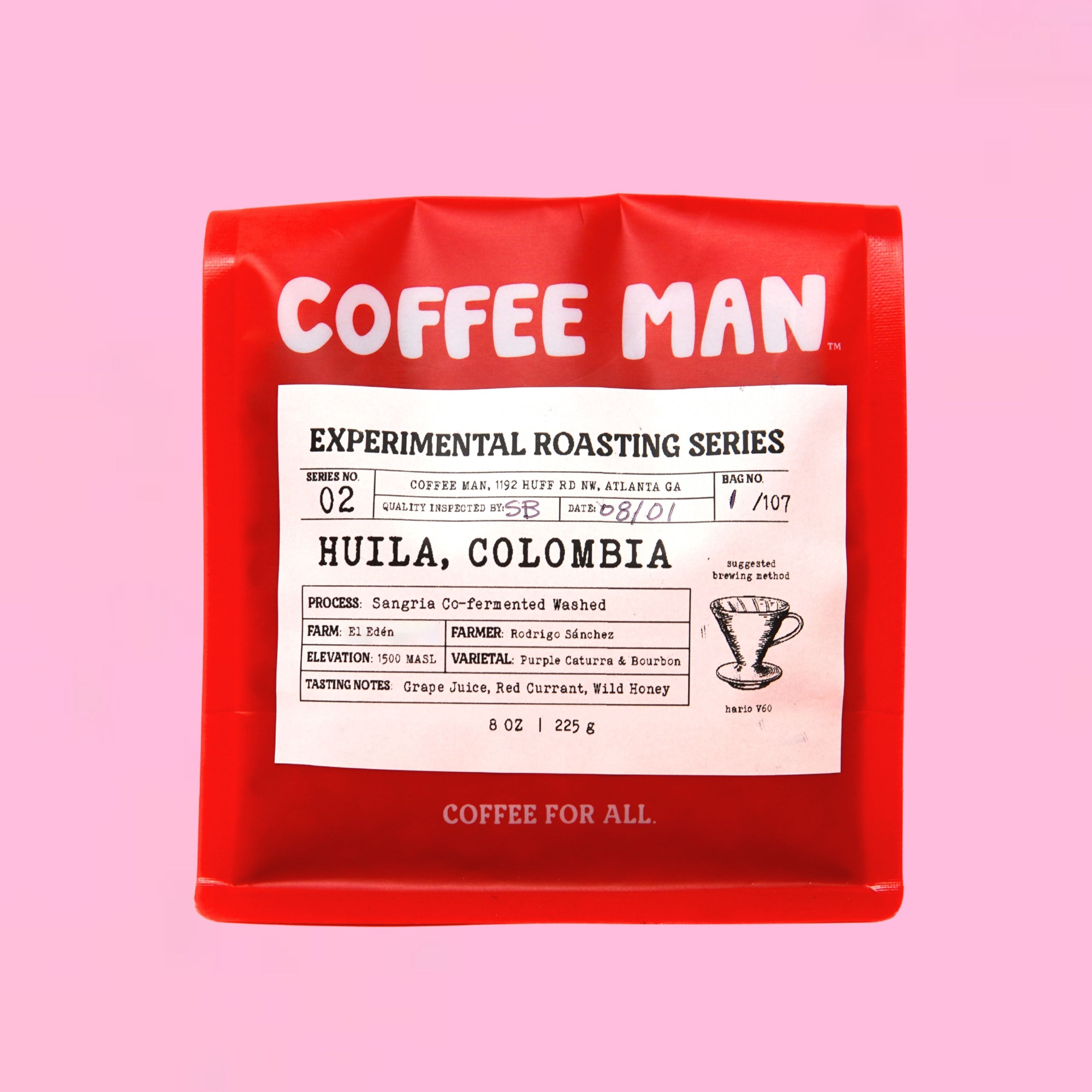 Sangria Experimental Roast Coffee Man