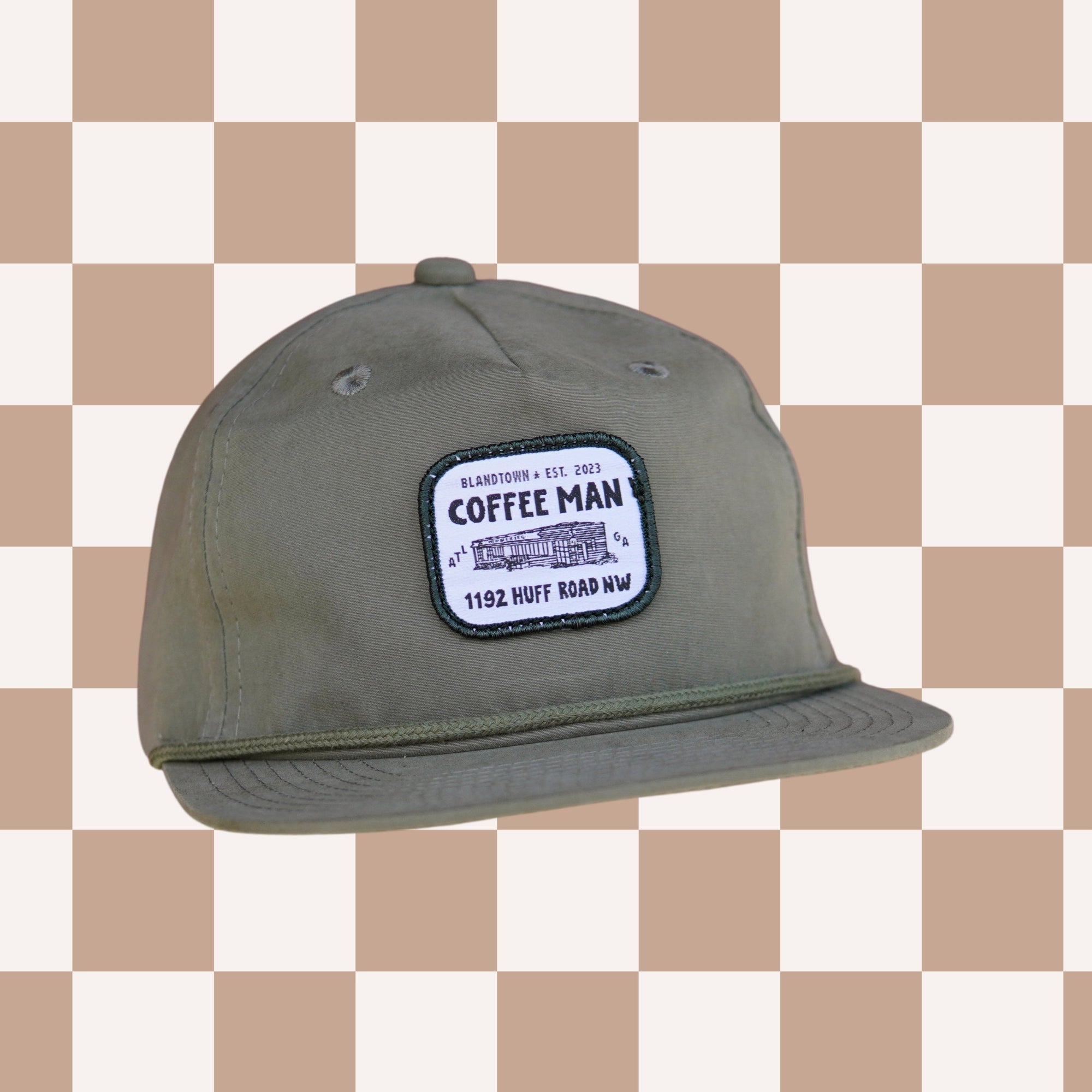 Coffee Man Patch Hat: Westside Cafe Coffee Man